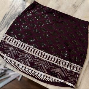 Express Geometric Mini Skirt